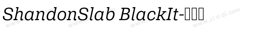 ShandonSlab BlackIt字体转换